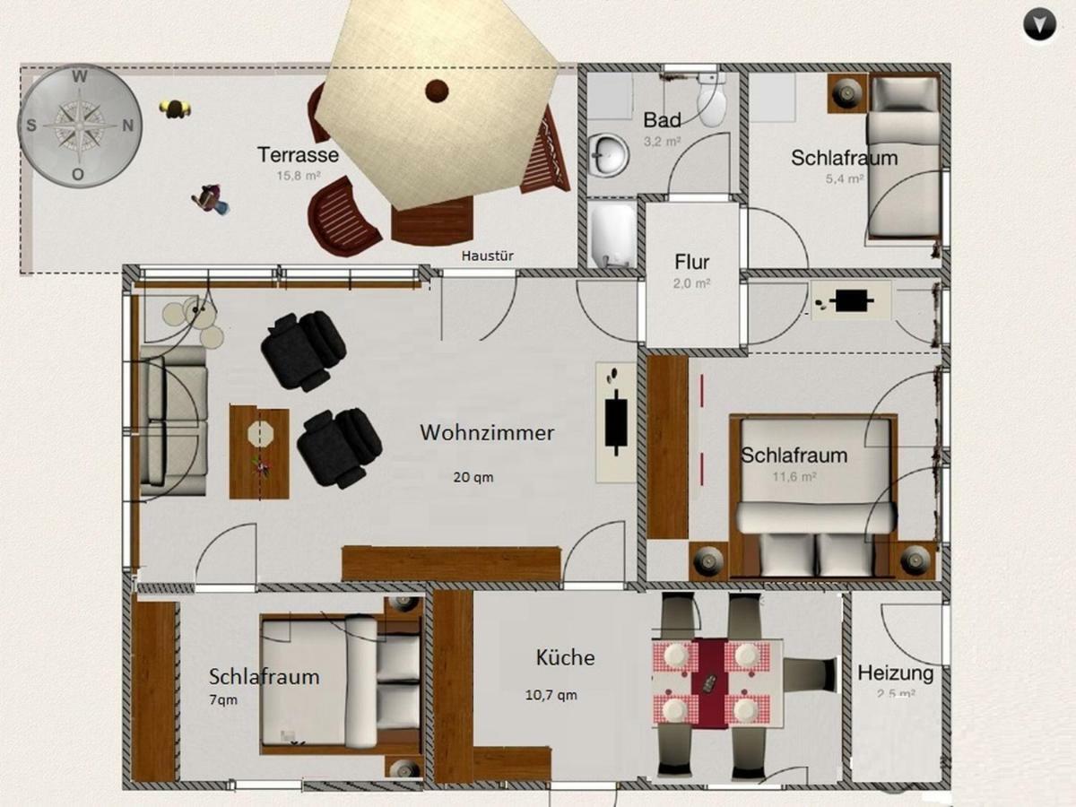 משדה Ferienhaus Bianca מראה חיצוני תמונה